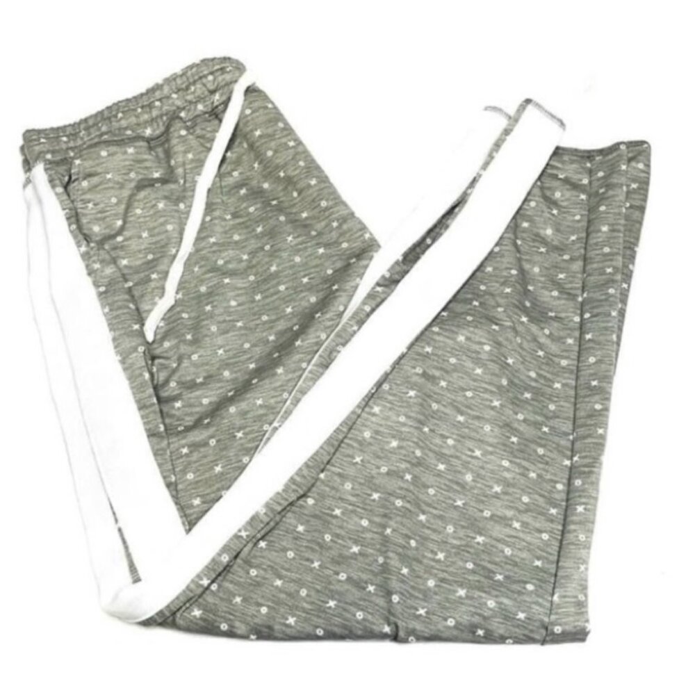 LuLaRoe Jax Joggers Valentine XOXO  Gray & White with White  Size Large